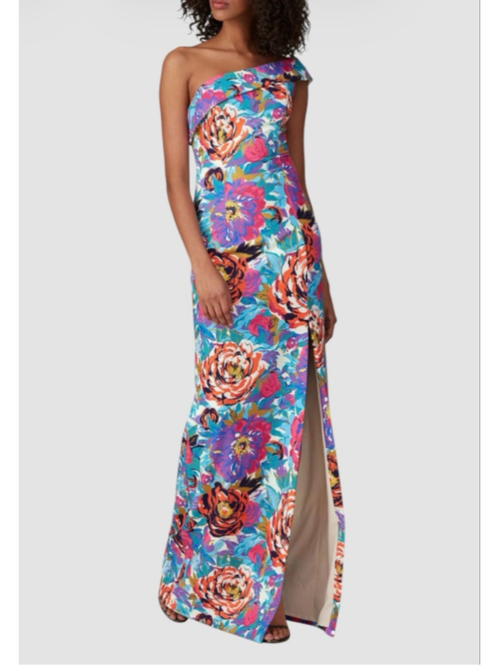 Black Halo Dolan One Shoulder Floral Maxi Dress